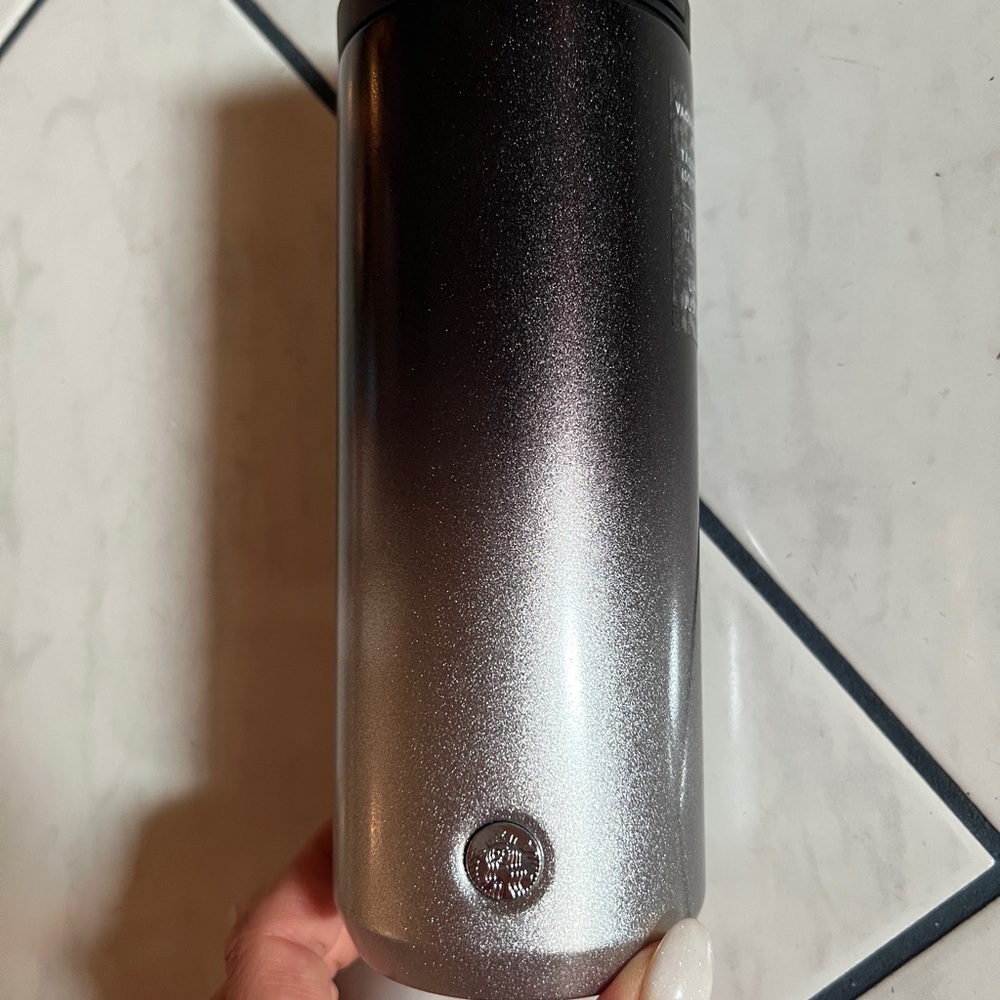 BRAND NEW Starbucks Silver Black Ombré Coffee Tumbler